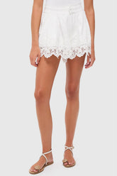 White Iyla Soutache Shorts